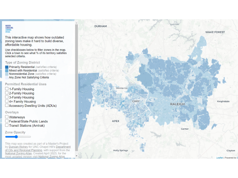 North Carolina zoning atlas