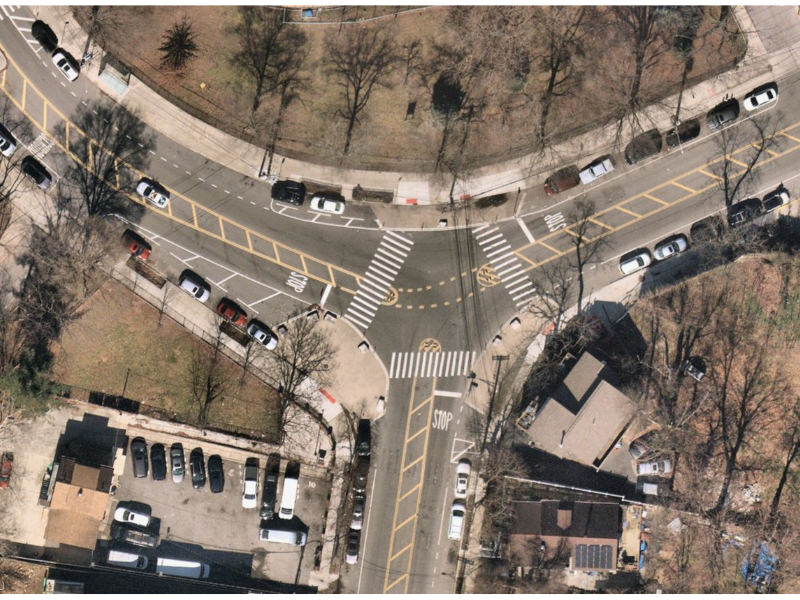 The same intersection after right-sizing