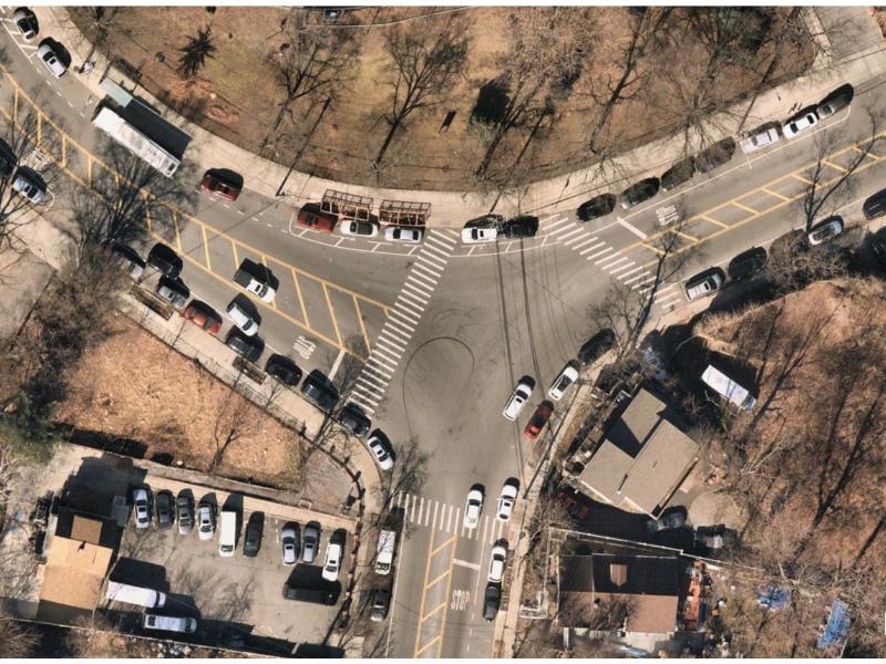 The Bronx intersection before the redesign